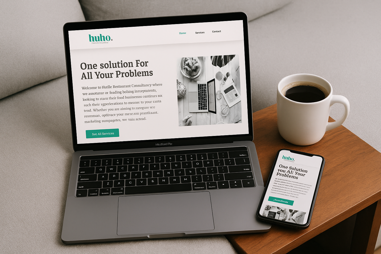 huhoCunsultancy-mockup-ajith k s web developer e-commerce wordpress specialist